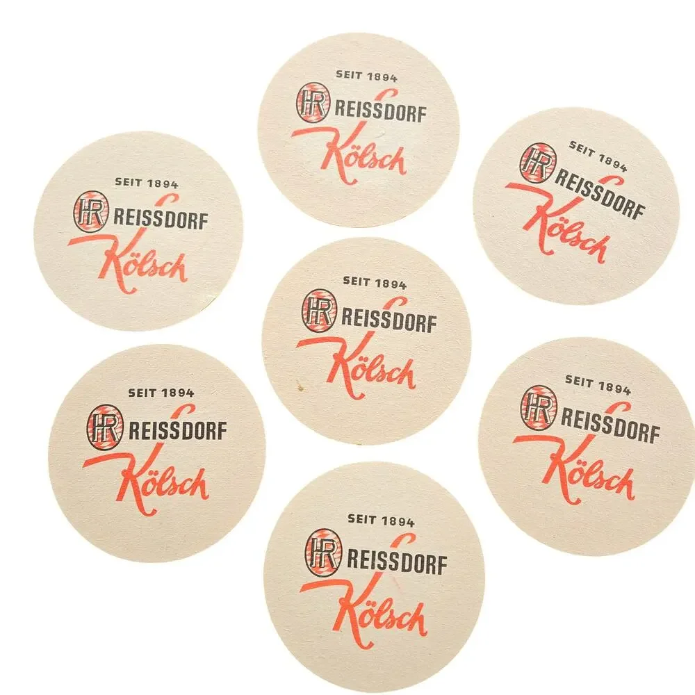 Reissdorf Kolsch German Beer Coasters Lot of 7 Regional Landmarks Mat Vintage